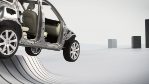 The all-new XC90 features a world-first solution that addresses accidental road departures. The functionality detects what is happening and the front safety belts are tightened to keep the occupants in position. To help prevent spine injuries, an energy-absorbing functionality between the seat and seat frame cushions the vertical forces that can occur when the car encounters a hard landing in the terrain.
