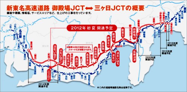 「最高速度120km/h! 新東名高速道路開通が2012年5月に早められそうです!!」の1枚目の画像