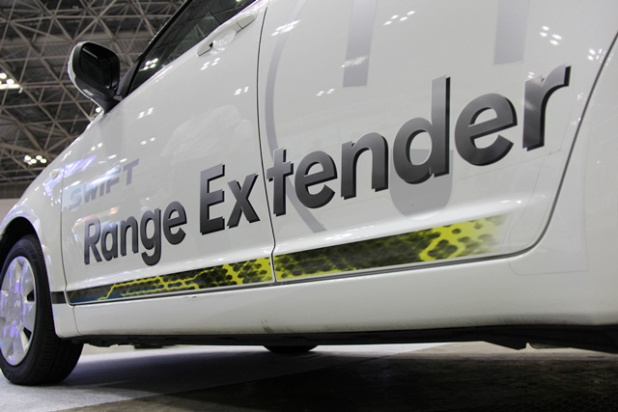 「スズキ・スイフトレンジエクステンダーの航続可能距離は驚きの1115キロ！【EVEX2012】」の5枚目の画像