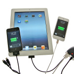 スマホを3〜4台同時に充電できるシガーソケット接続式スマートフォン充電ケーブル - 83054-7