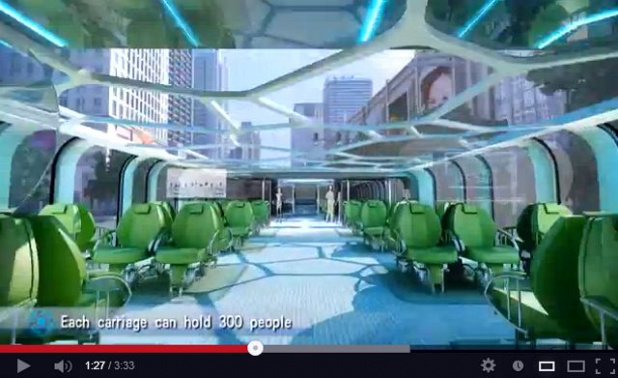 「渋滞中の自動車をまたいで走る近未来型バスが登場 !【動画】」の4枚目の画像
