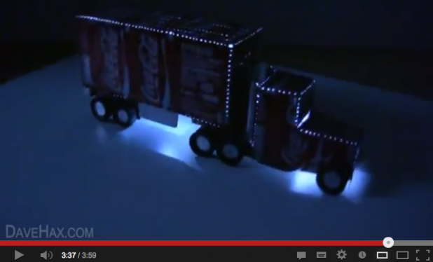 「コカコーラの缶を使って、トレーラートラックを作ろう　【動画】」の2枚目の画像