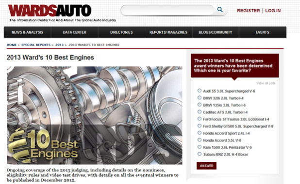 「スバルBRZとホンダアコードのエンジンがアメリカで2012年エンジンのベスト10に！」の5枚目の画像