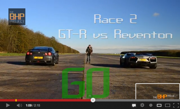「速いのはどれだ？GT-R、ランボルギーニ、ドゥカティの加速競争【動画】」の2枚目の画像