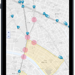 ホンダ・インターナビがプローブ情報を駆使し、危険スポット情報を地図上に掲載 - iOS 6 GUI PSD (iPhone 5)
