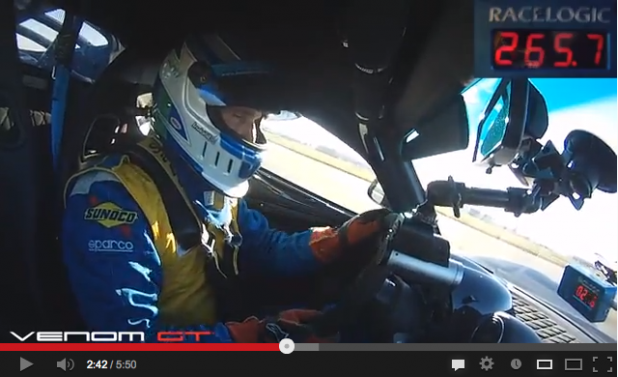 「ヘネシー・ヴェノムGTが時速427.6kmで市販車最速記録を樹立!【動画】」の2枚目の画像