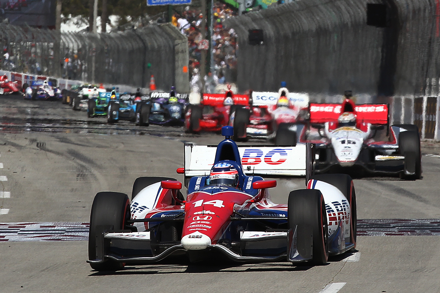 INDYCAR インディ 佐藤琢磨 2013 ロングビーチ 日本人初勝利 写真-