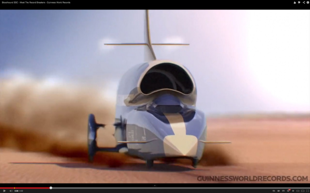 「超音速の時速1600キロで地上を走る世界最速のクルマ！ 燃料ポンプがF1エンジン!?【動画】」の1枚目の画像
