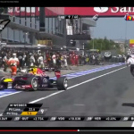 F1ドイツGPで外れたタイヤがカメラマンを直撃！【動画】 - Tire_Hits_Cameraman_02