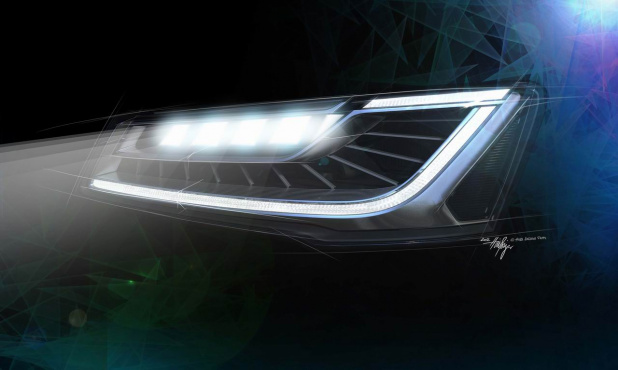 「ヘッドライトも進化する! アウディ新型A8のLEDヘッドライトに新たな提案!!」の1枚目の画像