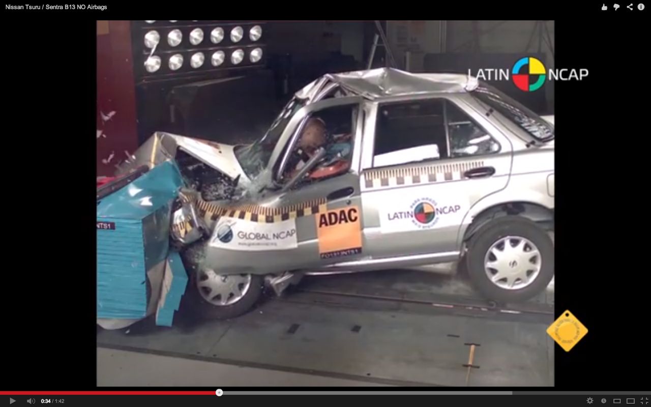 Tsurucrashtest 画像 中国車を笑えない 年前の日本車のクラッシュ実験が衝撃的 動画 Clicccar Com