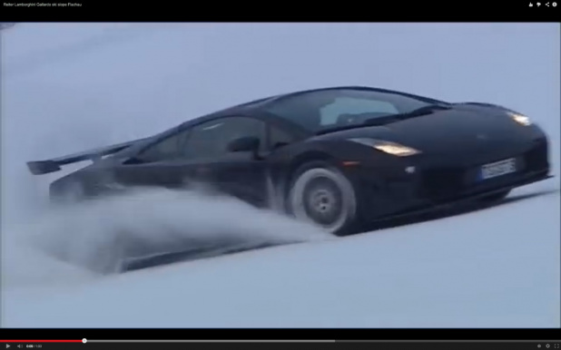 「ランボルギーニ・ガヤルドは雪上を走れるのか?【動画】」の1枚目の画像