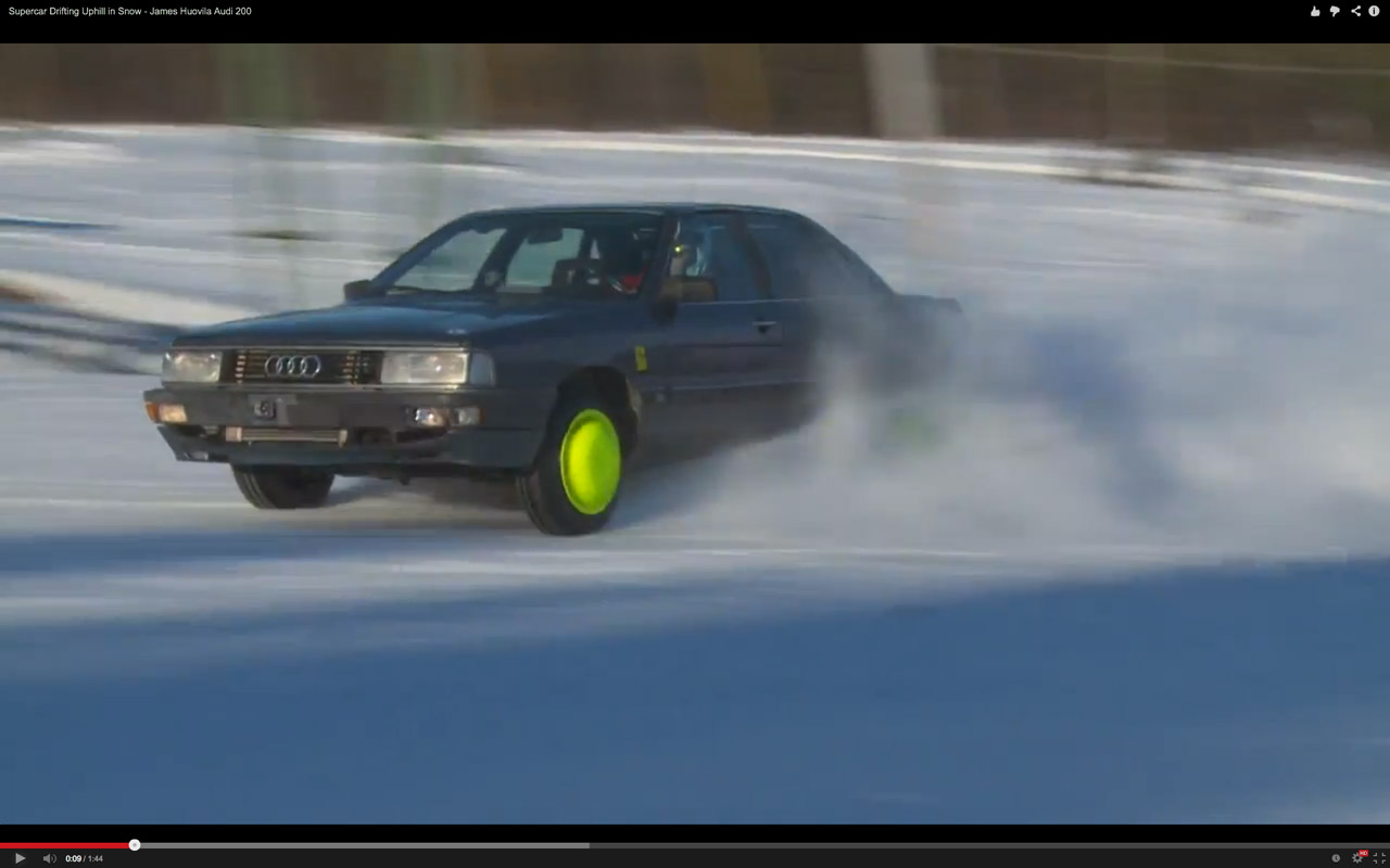 旧車だからここまでできた アウディの過去最強雪上ドリフト 動画 Clicccar Com