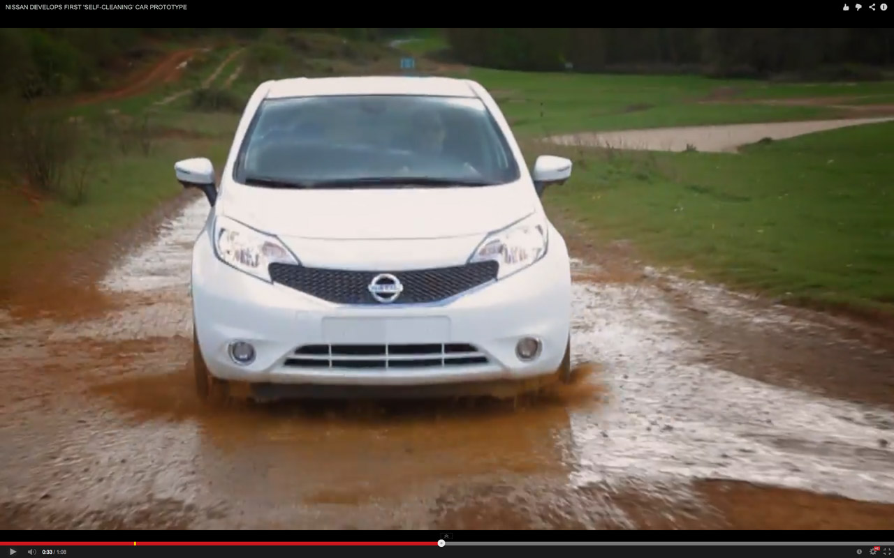 洗車 が死語になる 日産の 汚れないボディ がスゴい 動画 Clicccar Com