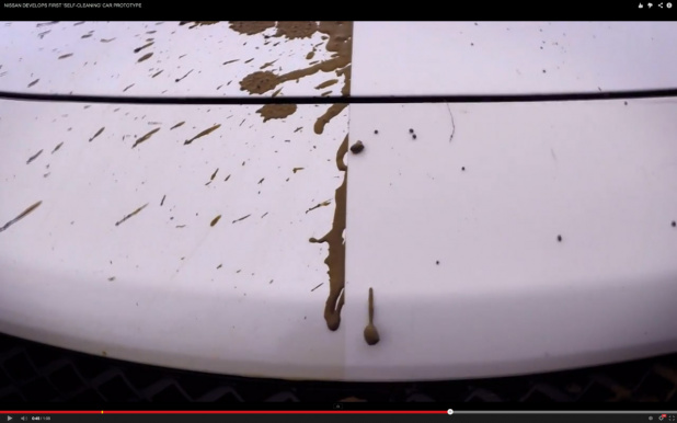 「「洗車」が死語になる? 日産の「汚れないボディ」がスゴい【動画】」の2枚目の画像