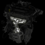 トヨタ新1.3リッターエンジンがホンダ・フィットを狙い打つ？！ - toyota_4cyl_exhaust_pipe