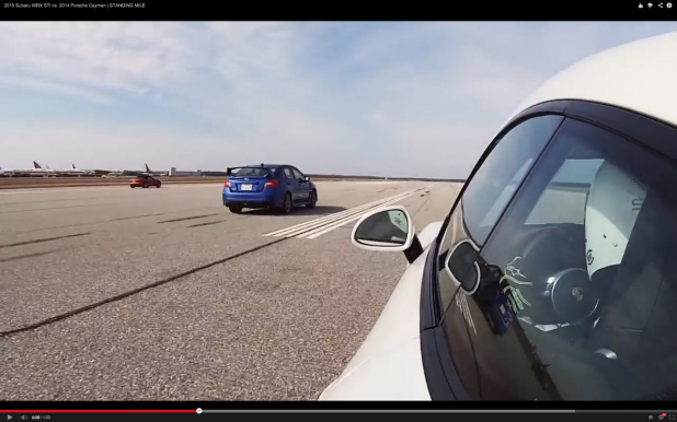「スバルWRX STIとポルシェ・ケイマンはどっちが速い？【動画】」の2枚目の画像
