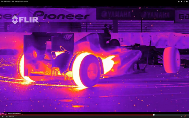 「F1のタイヤ温度が目で見えた！　赤外線撮影の映像が衝撃的【動画】」の3枚目の画像