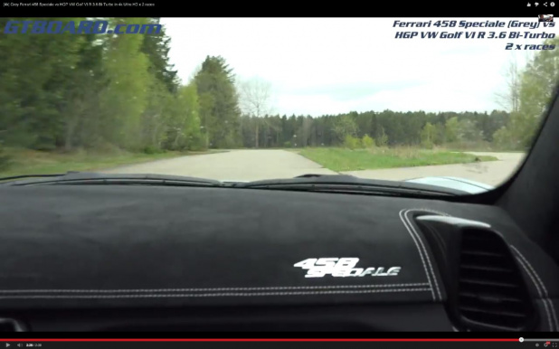 「VWゴルフが加速勝負でフェラーリをぶっちぎる!?【動画】」の3枚目の画像