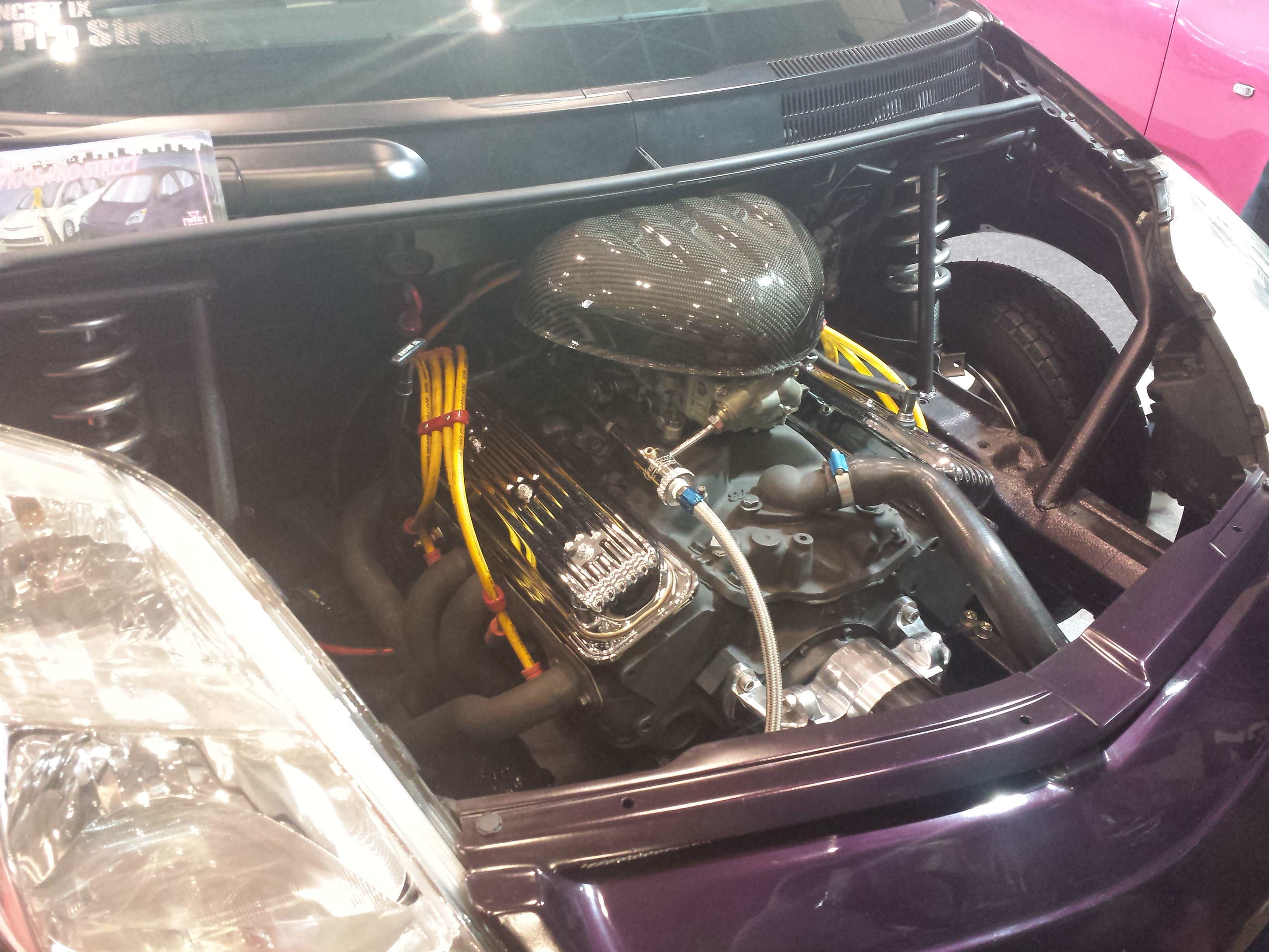 アメリカンv8エンジンを載せたドラッグ仕様のプリウス 東京オートサロン15 Clicccar Com