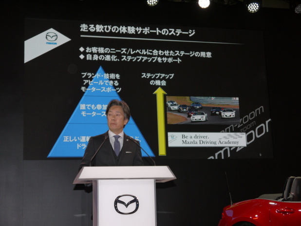 「マツダ「新型ロードスター」発売は2015年6月以降を予定、先行予約検討も【東京オートサロン2015】」の1枚目の画像