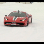 フェラーリ・458スペチアーレとランボルギーニ・ウラカンで雪上で綱引きしてみた - CarGuySnow2