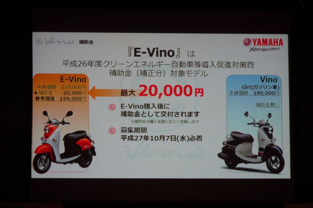 「「ヤマハ E-Vino」ホンキの電動スクーター発売」の28枚目の画像
