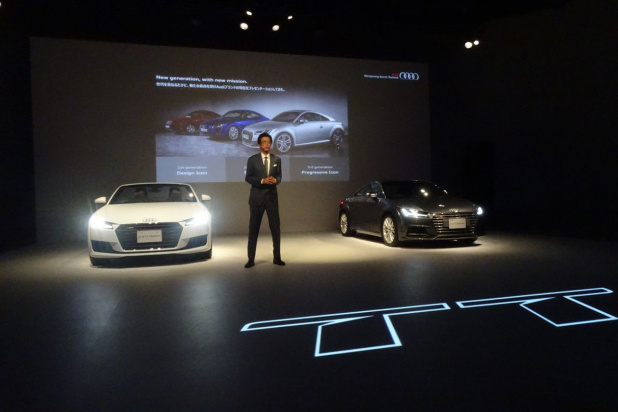 「三代目アウディTTが日本デビュー、全車2.0Lターボで価格は542万円から」の1枚目の画像