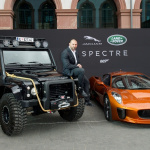 「007」シリーズ最新作に登場するジャガー「C-X75」などを世界初公開【フランクフルトショー2015】 - Spectre cast members Naomie Harris and David Bautista are reunited with Jaguar Land Rover stunt vehicles from the film ahead of their international debut in Frankfurt, Germany