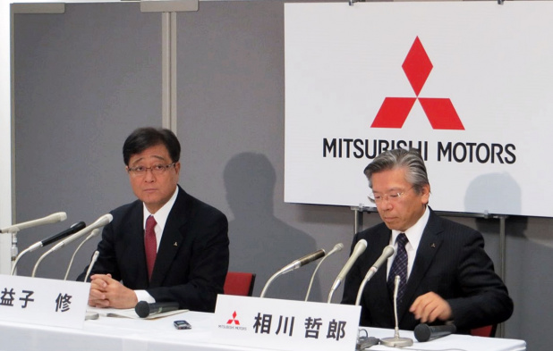 「三菱自動車・相川社長が辞任表明、益子会長は当面留任。その背景とは？」の1枚目の画像