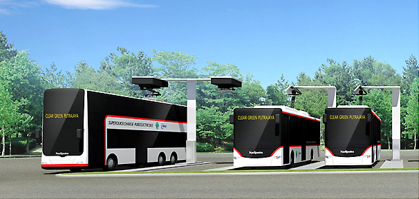「NEDOがマレーシアで2階建てEVバスシステムの実証実験を実施」の1枚目の画像