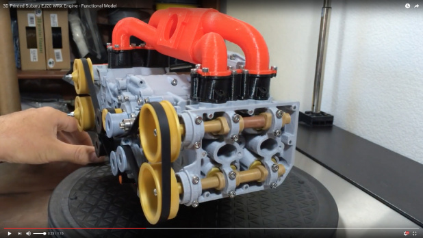 「3Dプリンターで作ったスバル水平対向エンジンがかわいい！【動画】」の1枚目の画像