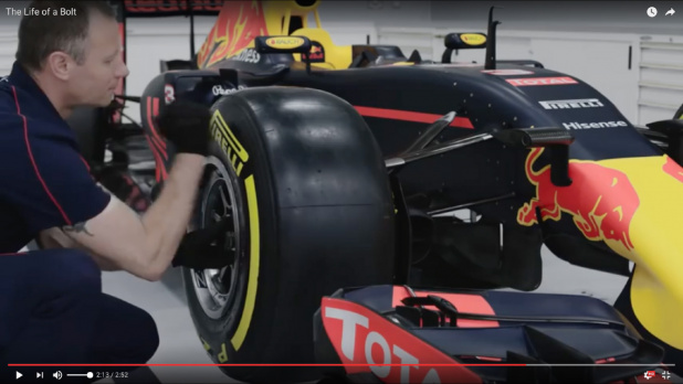 「ここまでしてるの!?　F1マシンに使われる「たった一つ」のネジのストーリーが分厚い【動画】」の2枚目の画像