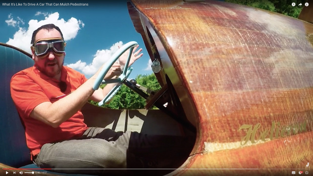 「激レア？激ヤバ？ プロペラで走る後輪操舵のヒストリックカーに試乗【動画】」の3枚目の画像