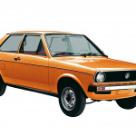 初代のオレンジカラー、チェック柄をまとったフォルクスワーゲン・ポロの限定車 - Techno Classica 2015 Volkswagen Classic feiert 40 Jahre Polo