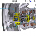 インホイールモータを小型化する、変速機付きホイールハブモータの世界初の実証試験を日本精工が実施 - a06