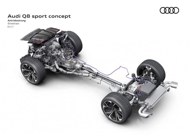 「アウディQ8 sport conceptは、渋滞時のモーター走行も可能【ジュネーブモーターショー2017】」の1枚目の画像