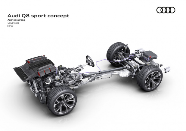 「アウディQ8 sport conceptは、渋滞時のモーター走行も可能【ジュネーブモーターショー2017】」の4枚目の画像