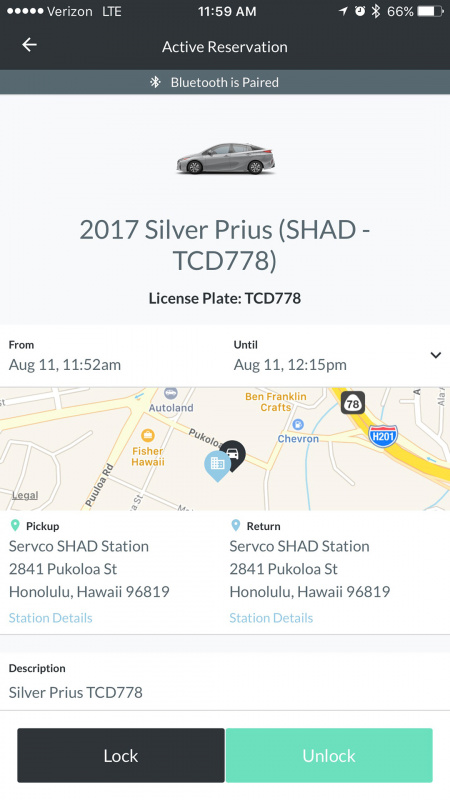 「トヨタがカーシェア事業用アプリを開発。ハワイ州で実証事業を開始」の2枚目の画像
