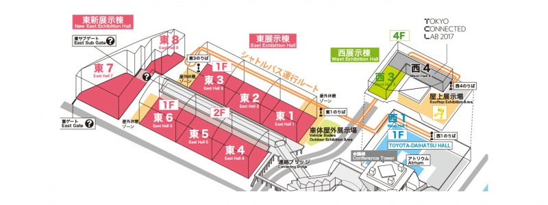 「【東京モーターショー2017】3階までバスで上がっちゃう会場内移動はシャトルバスが便利！」の5枚目の画像