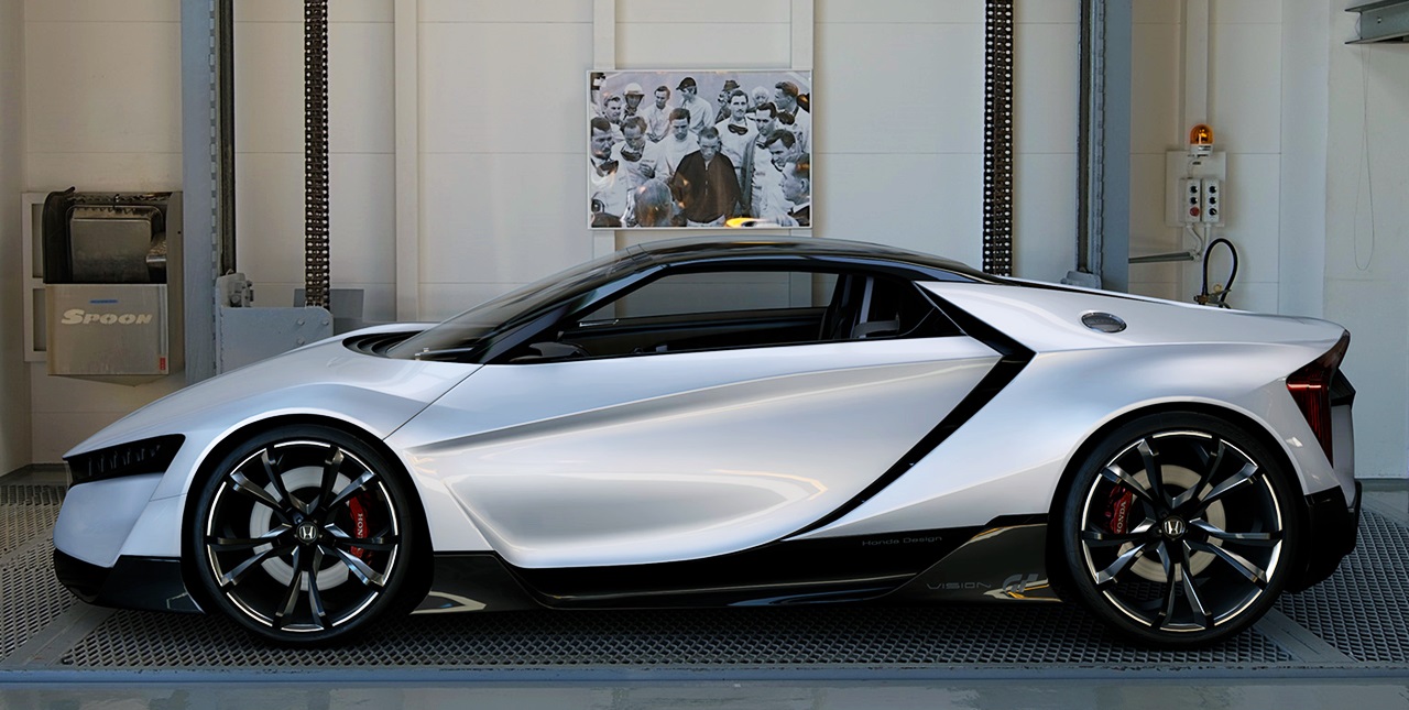 Honda Sports Vision 画像 車重 わずか 9kg ホンダが本格ライトウエイト スポーツカーを提案 Clicccar Com