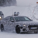アウディ・A6次期型、生産型パーツを装着して豪雪を走った！ - Audi A6 production lights 3