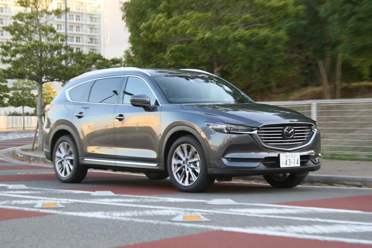 マツダ Cx 8試乗 Cx 5とは異なる 3列シート車らしい走りのテイスト Clicccar Com