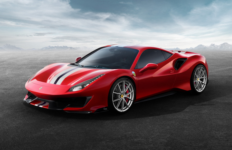 「【ジュネーブモーターショー2018】フェラーリ最後の純ガソリン車？ V8フェラーリ最強を誇る「Ferrari 488 Pista（ピスタ）」」の1枚目の画像