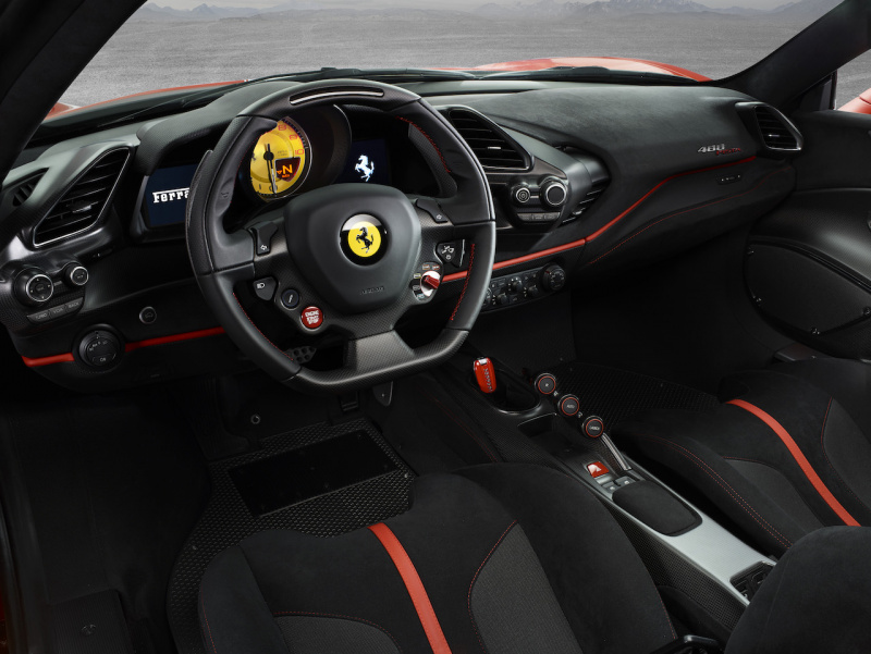 「【ジュネーブモーターショー2018】フェラーリ最後の純ガソリン車？ V8フェラーリ最強を誇る「Ferrari 488 Pista（ピスタ）」」の7枚目の画像