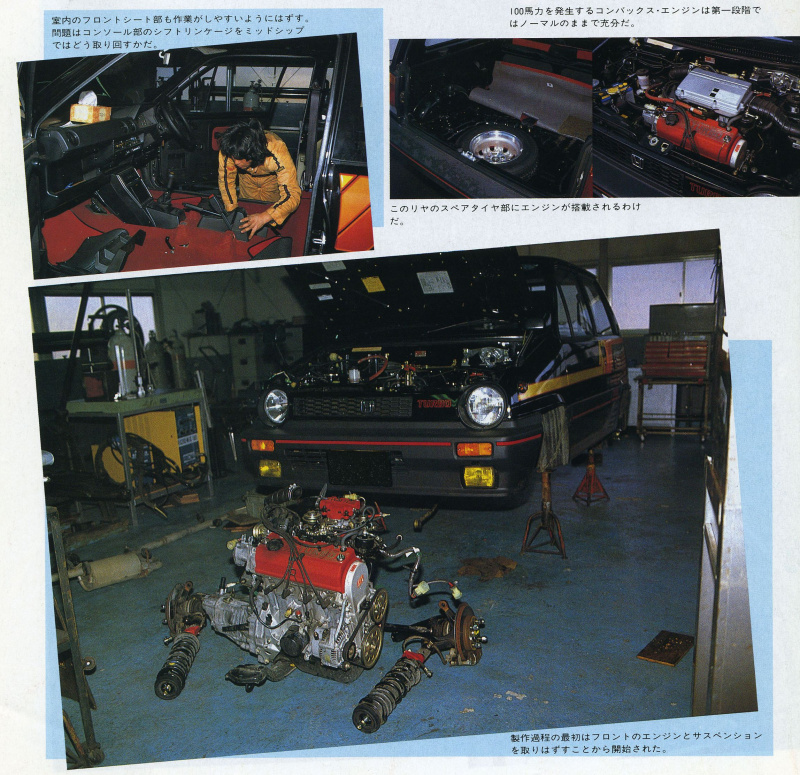 「ホンダ・シティのエンジンをミッドに積む！という壮大なる計画をやりました・その1【OPTION 1983年3月号より】」の2枚目の画像