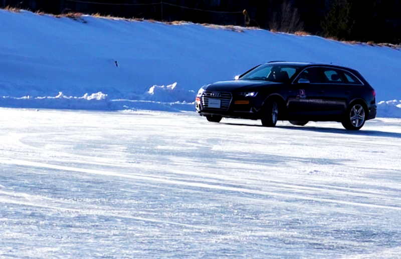 「アウディ・クワトロシリーズを氷上でドライブ。アクセルで面白いほど車体が向きを変えてくれる！」の5枚目の画像
