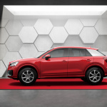 【新車】アウディ・Q2にデビュー1周年記念の「Audi Q2 #anniversary limited」が登場 - Empty concrete hexagons pattern room.