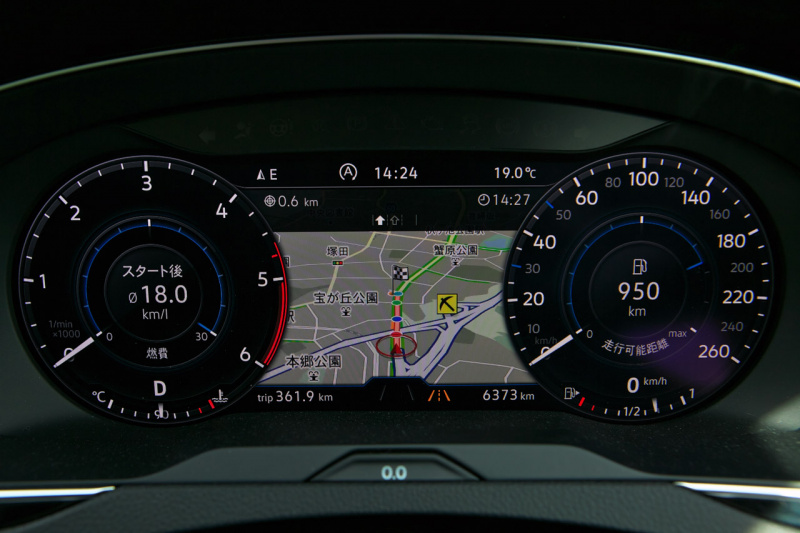 「【新車試乗テスト】優れた燃費性能を発揮！ VW・パサートTDIは東京～名古屋を往復してもまだ400km走行可能」の11枚目の画像