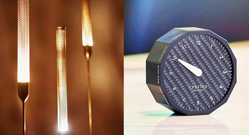 「レクサスが「DESIGN AWARD」を受賞した置き時計、室内照明を商品化」の1枚目の画像